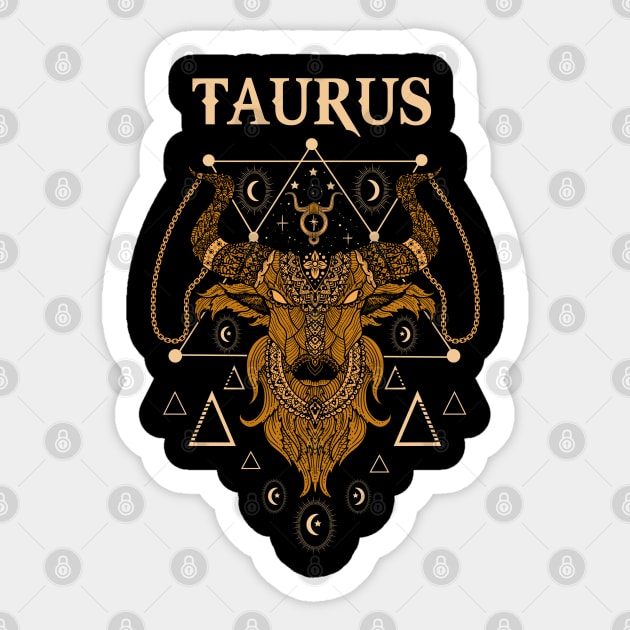 Taurus sacred triangle zodiac design Sticker by RamsApparel08